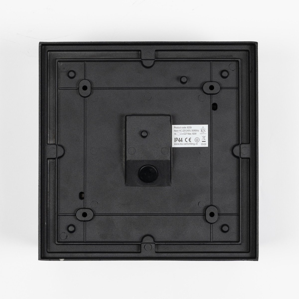 Lampe d'extérieur Timothy plafonnier noir en aluminium