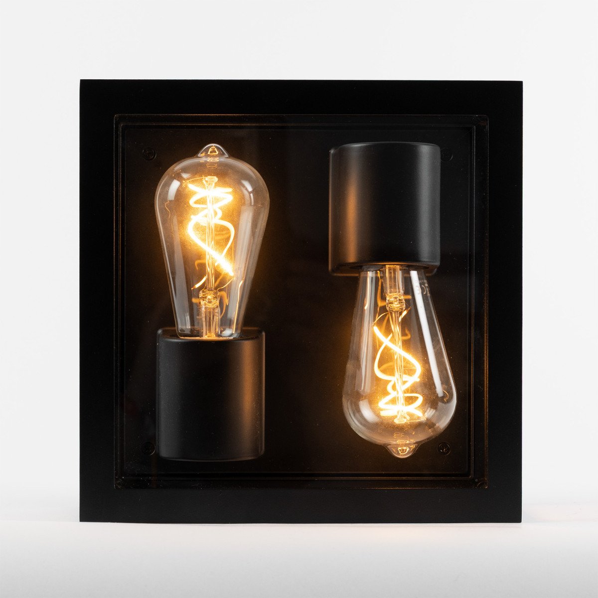 Lampe d'extérieur Timothy plafonnier noir en aluminium