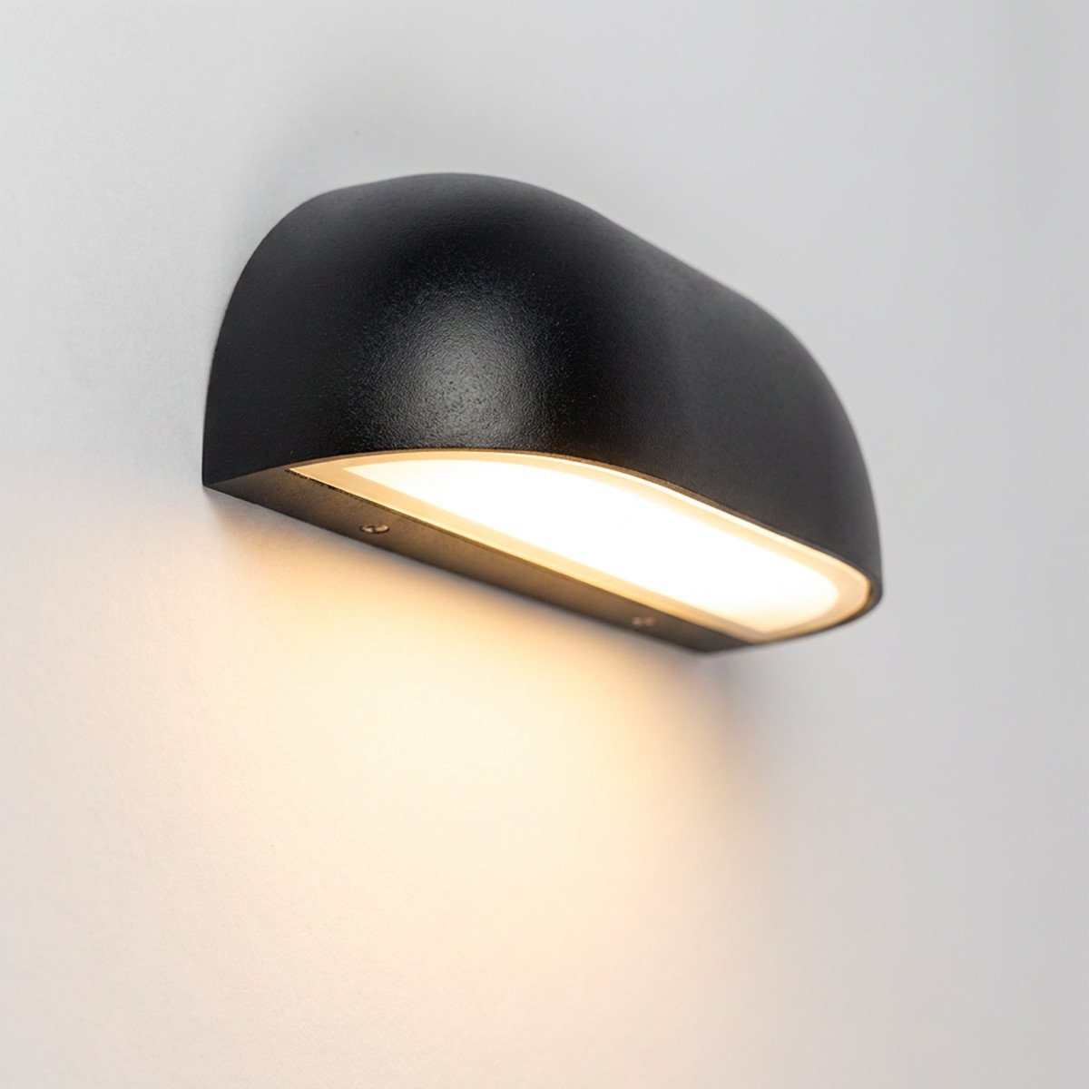 Luminaire d'extérieur Nathan applique murale noire IP65 moderne