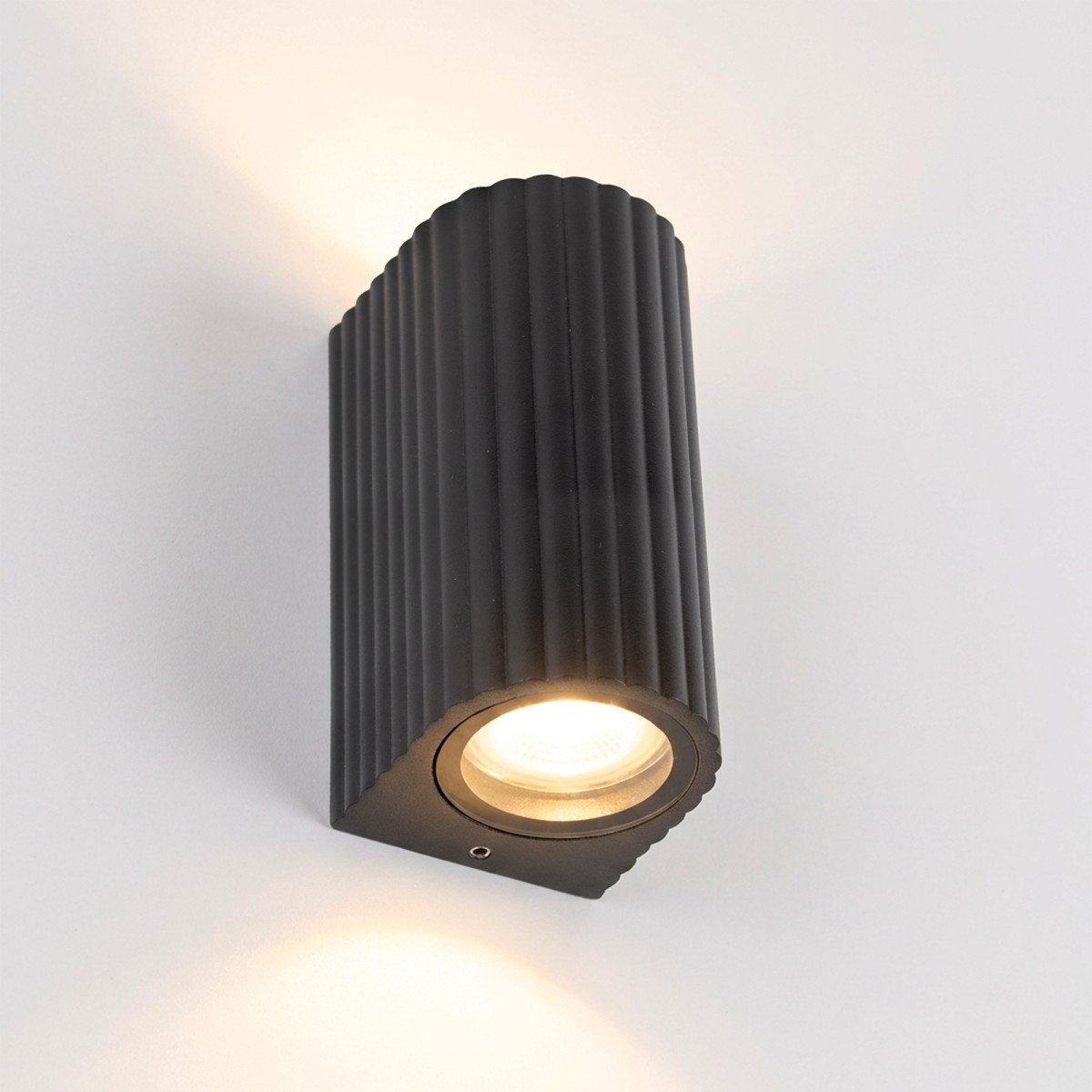 Lampe d'extérieur Oscar applique murale up et down noire GU10 moderne