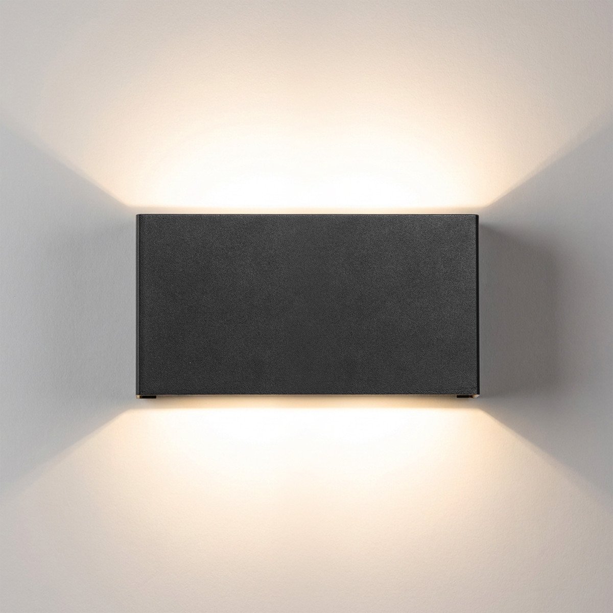 Lampe d'extérieur Elroy applique murale moyen noire aluminium moderne