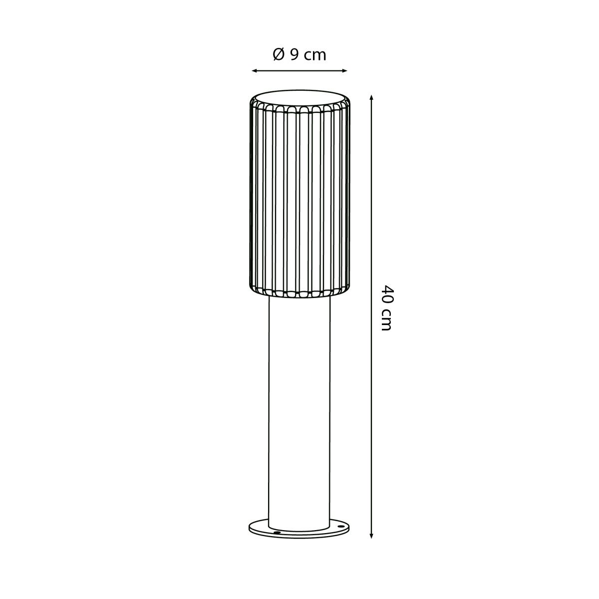 Éclairage extérieur Sablon 3 lampe de jardin brun-noir