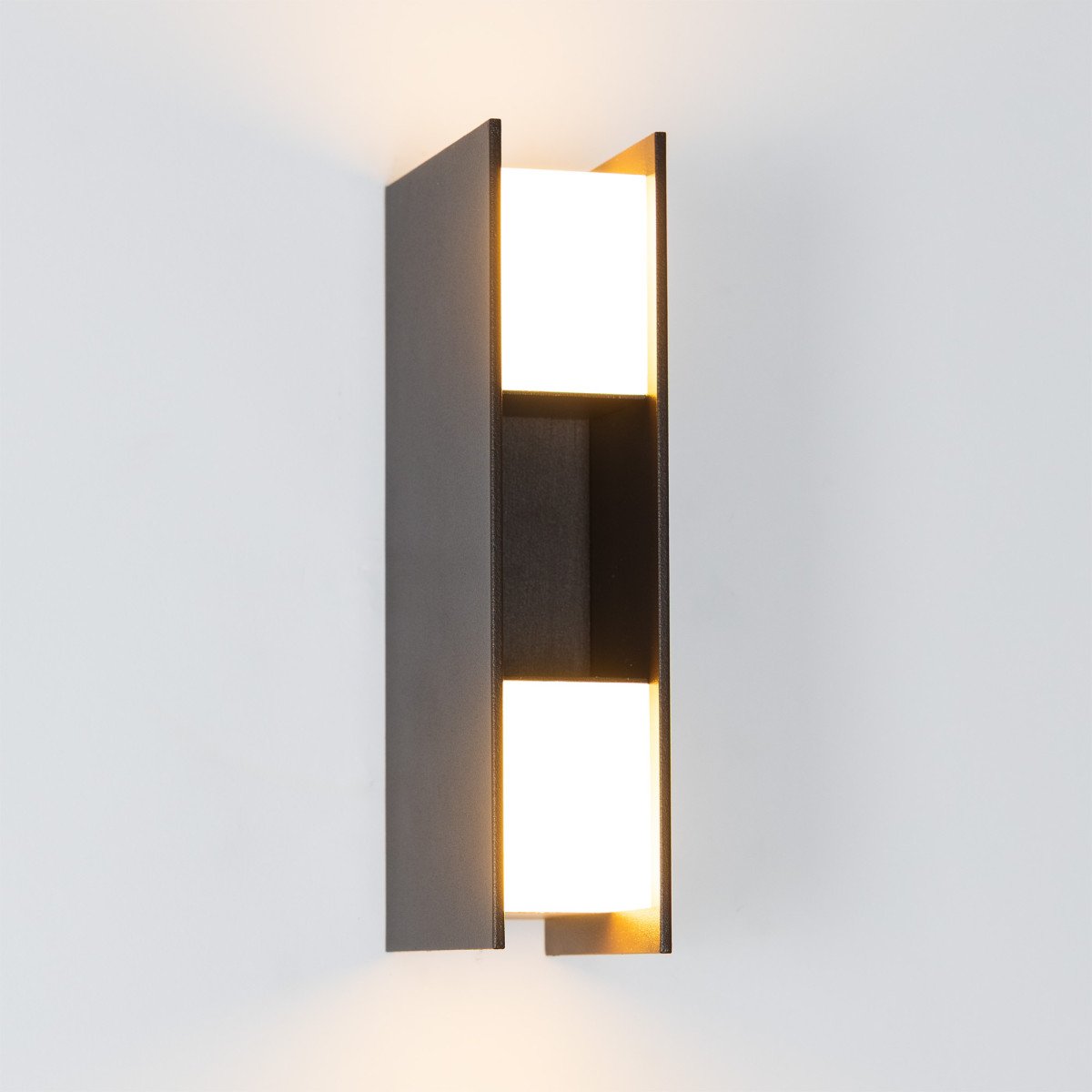 Lampe extérieure Forms applique murale brun-noir moderne
