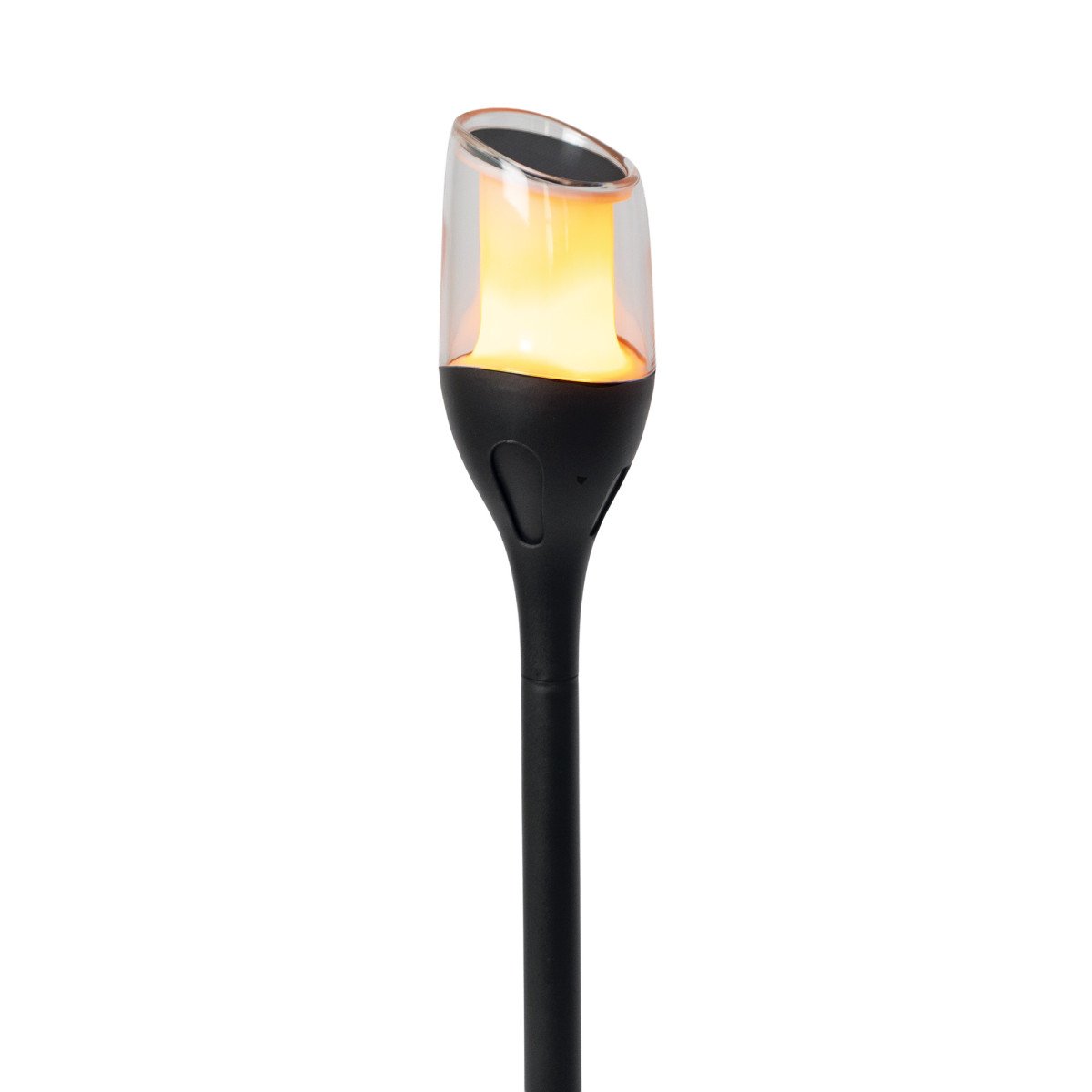 Lampe extérieure Torch lampe de jardin solaire noire moderne