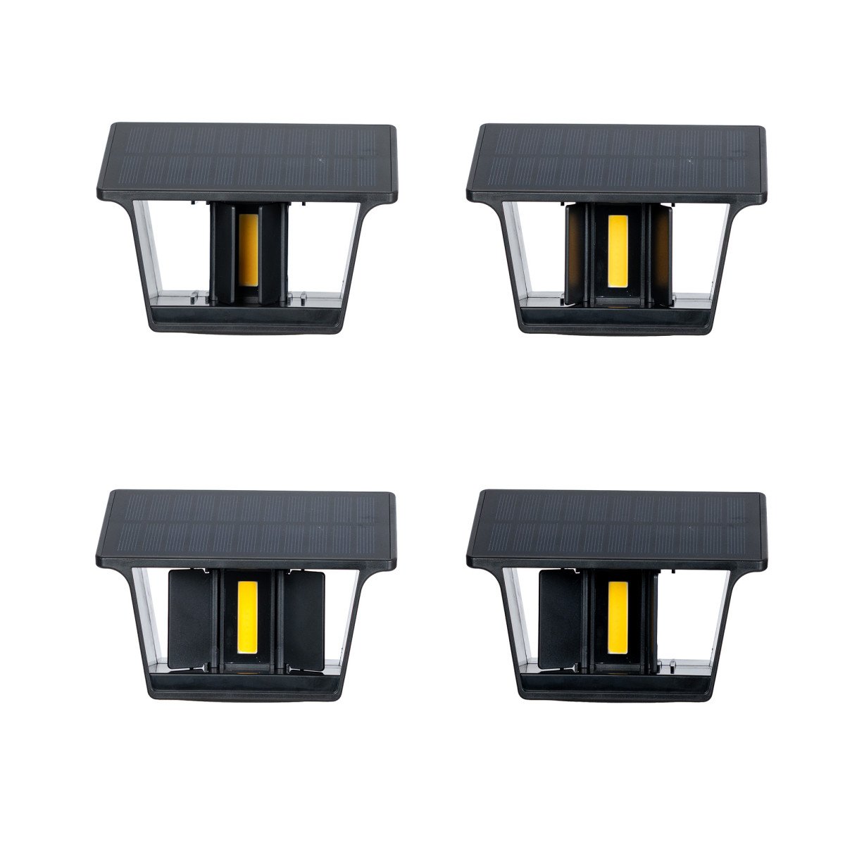 Lampe extérieure Mitch applique murale solaire noire moderne