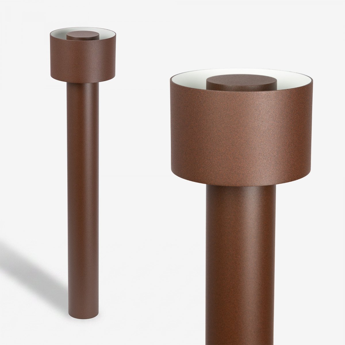 lampe extérieure leeds lampe de jardin corten aluminium moderne