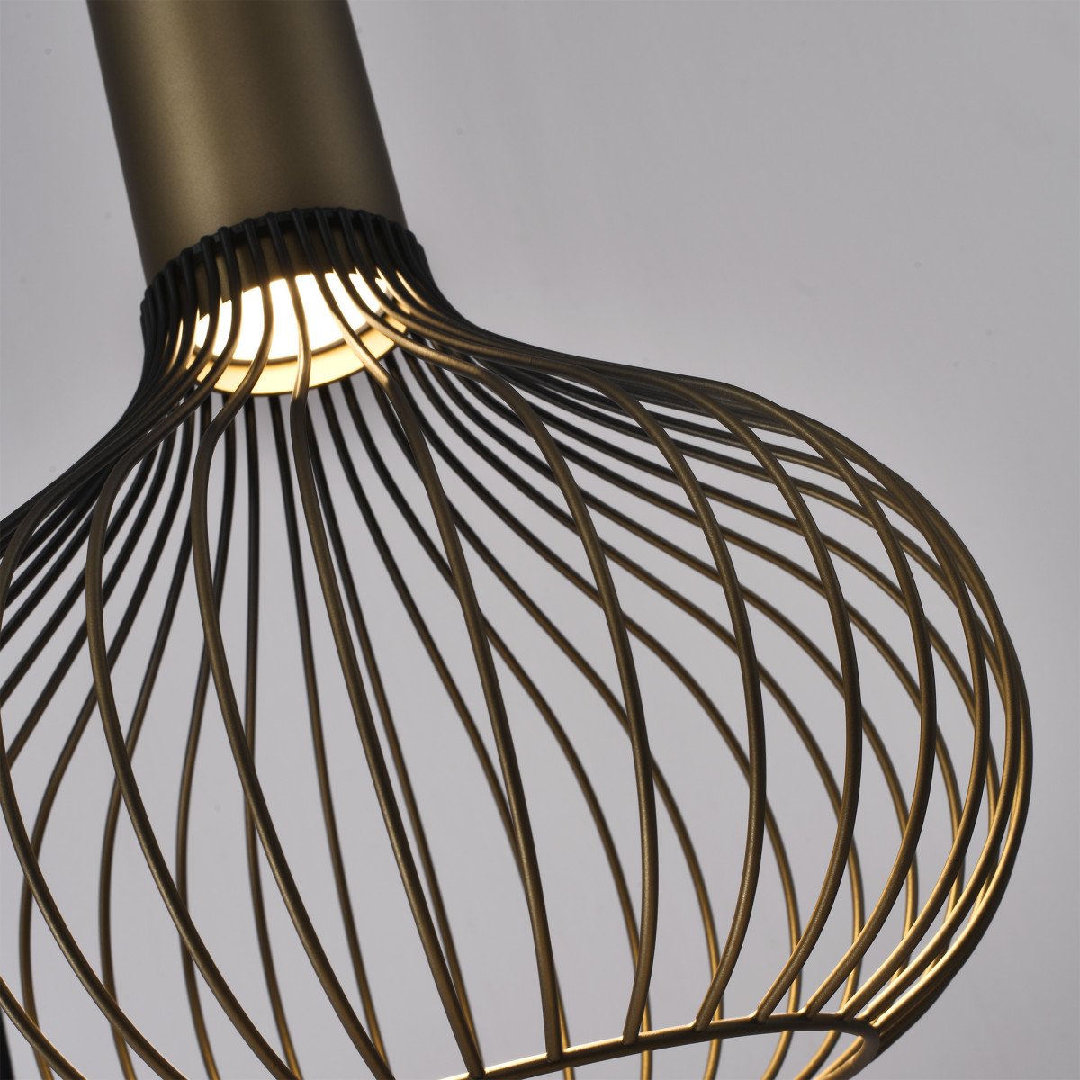 Éclairage intérieur suspension Isabel 3 lumières noir Or