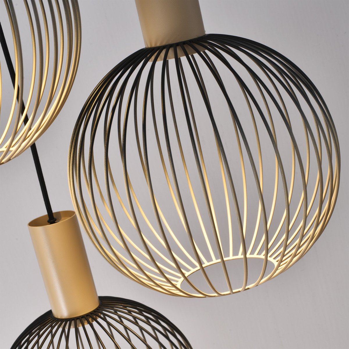 Éclairage intérieur 8 suspension Ascha noir beige