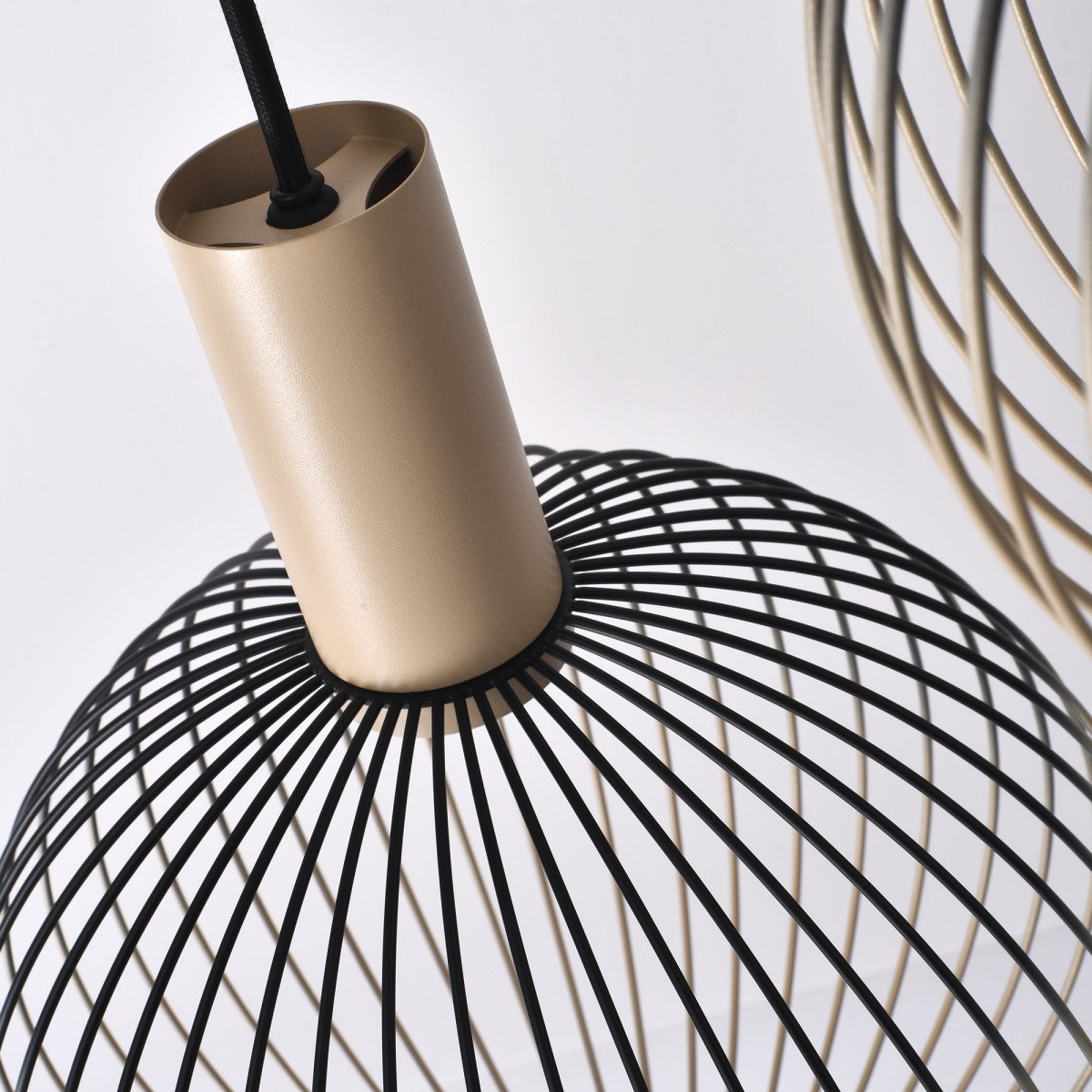 Éclairage intérieur 8 suspension Ascha noir beige