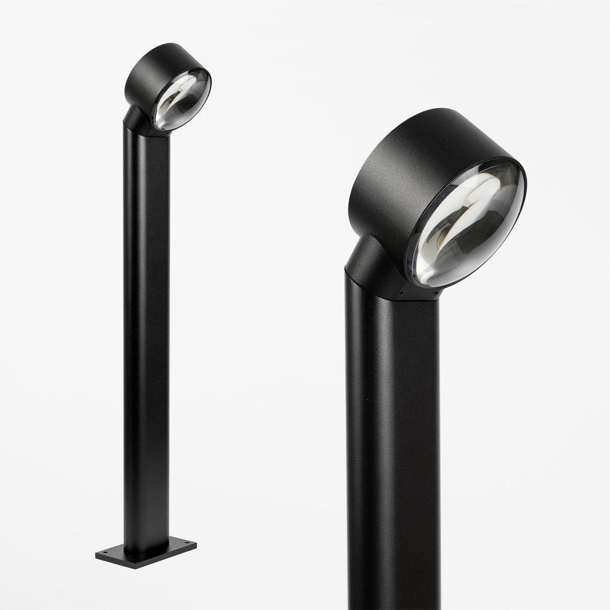 Lampe extérieure Scope lampe de jardin noire aluminium lentille convexe