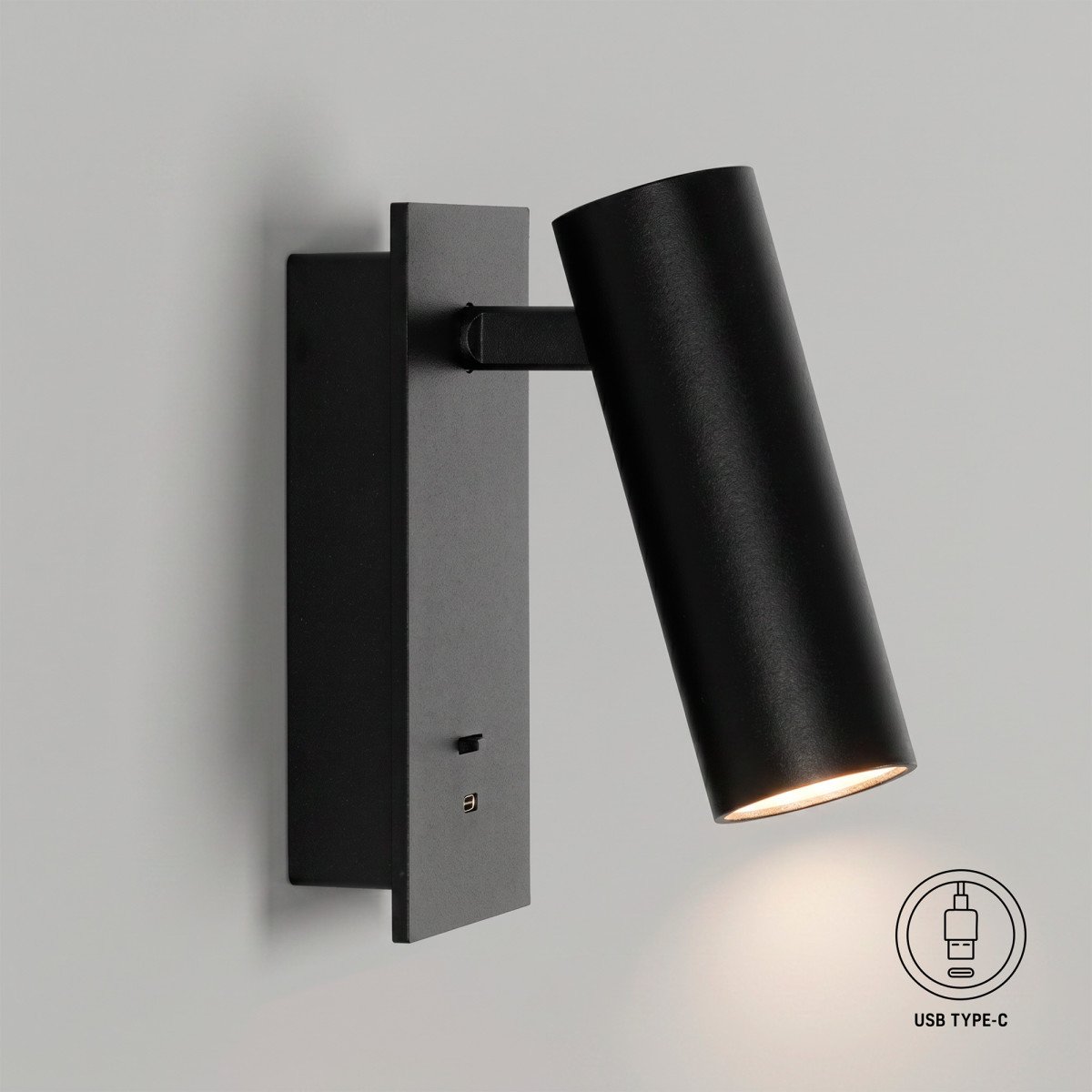 Éclairage intérieur Elias lampe de chevet noire orientable