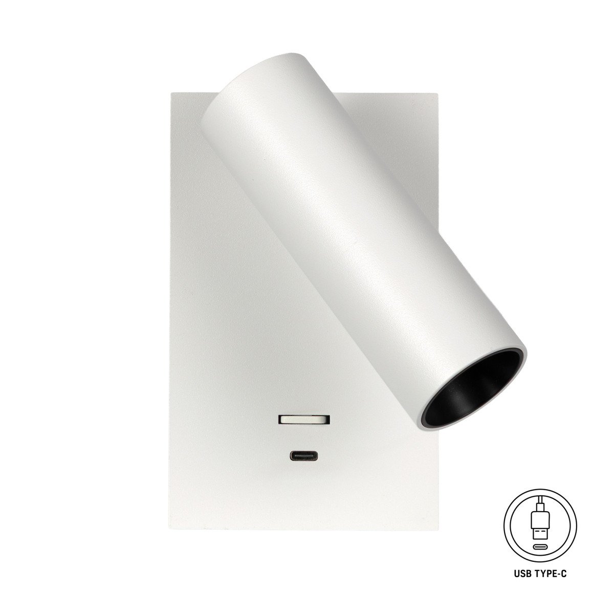Éclairage intérieur Elias lampe de chevet blanche orientable