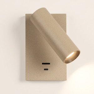 Éclairage intérieur Elias lampe de chevet champgne orientable