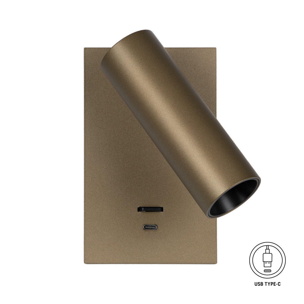 Éclairage intérieur Elias lampe de chevet bronze orientable
