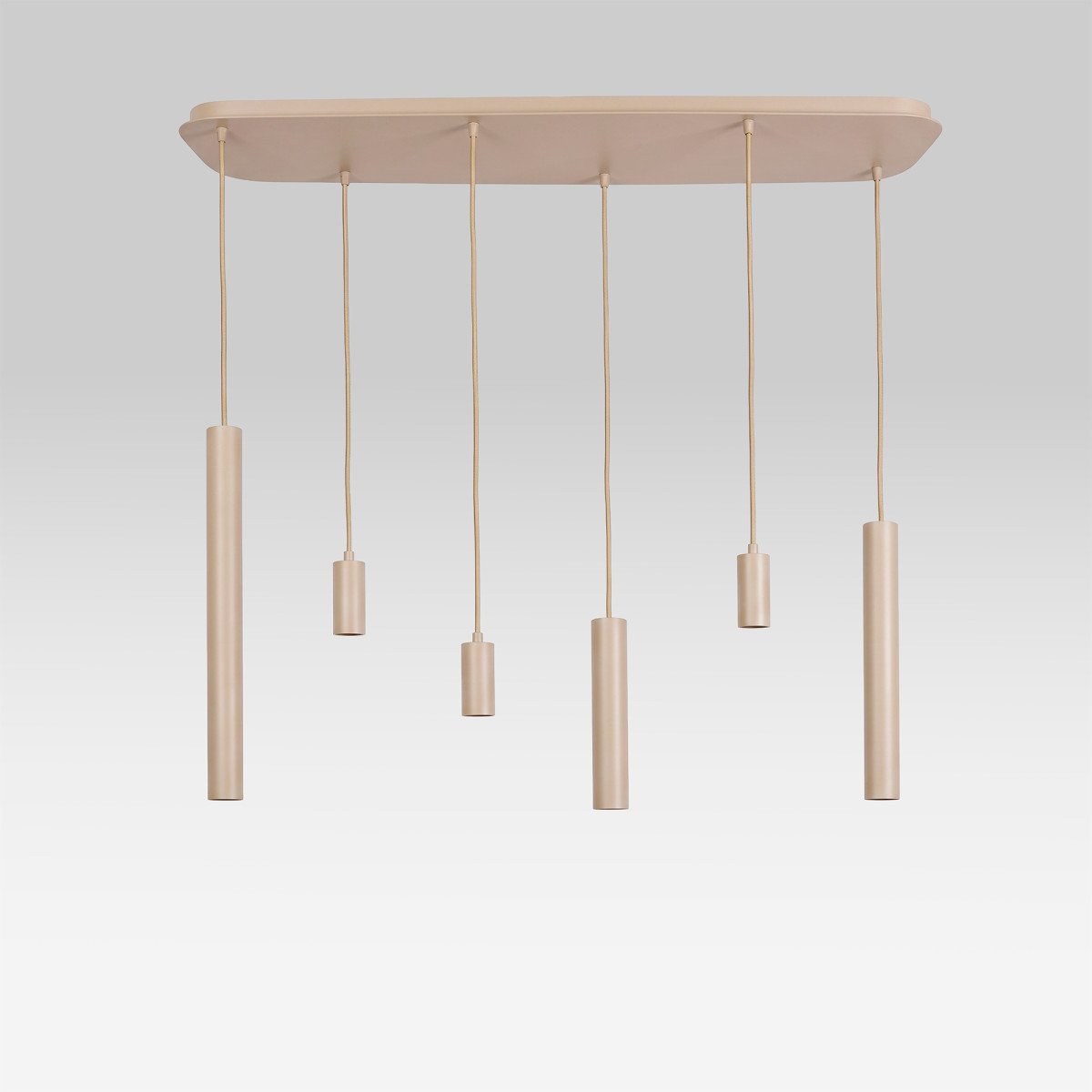 Éclairage intérieur Lumi suspension 6 lumières sable moderne