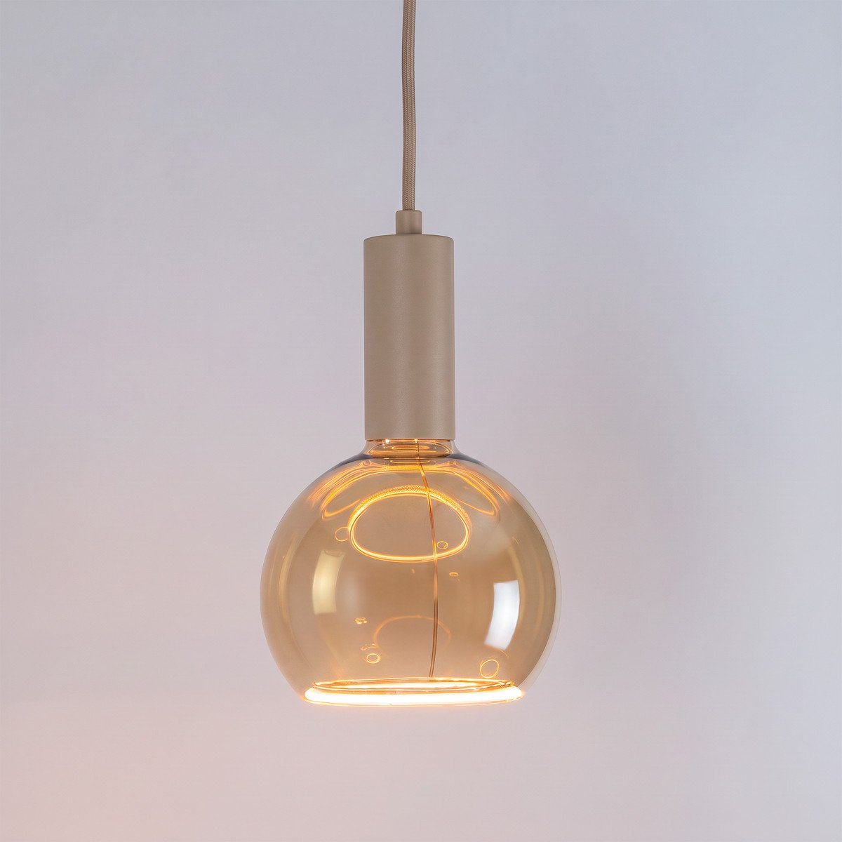 Éclairage intérieur Lumi suspension 8 lumières sable moderne