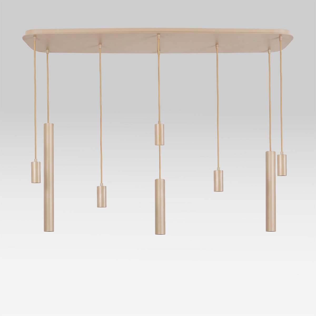 Éclairage intérieur Lumi suspension 8 lumières sable moderne