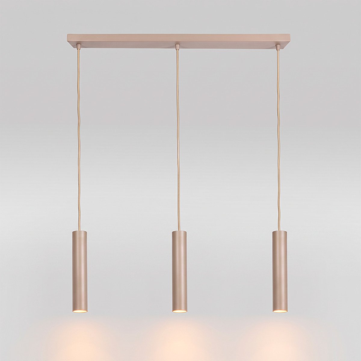 Éclairage intérieur Jerez suspension 3 lumières sable moderne
