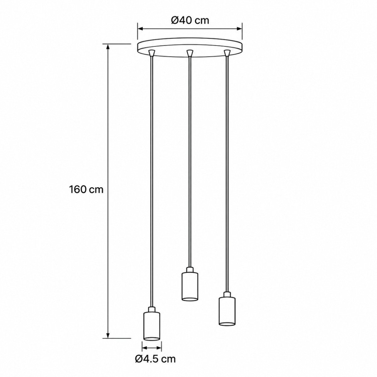 Éclairage intérieur Dari suspension 3 lumières sable moderne