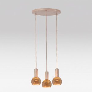Éclairage intérieur Dari suspension 3 lumières sable moderne