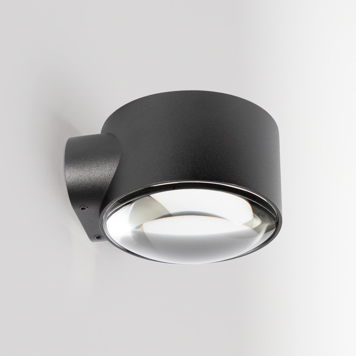 Fenêtre en verre convexe noire applique murale moderne downlighter