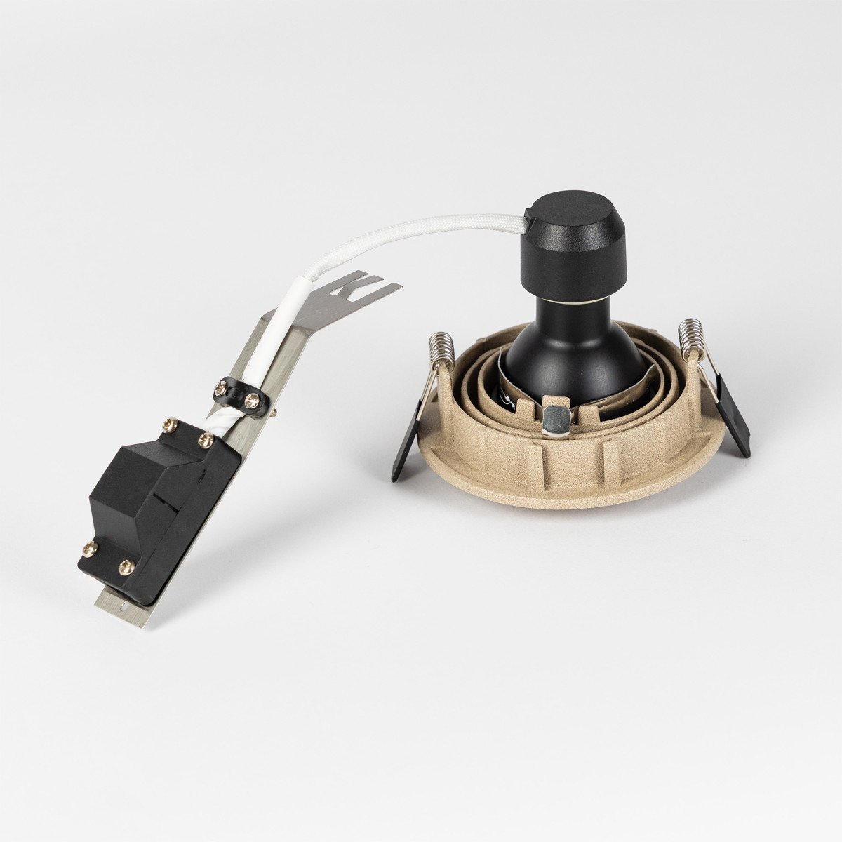 Spot encastrable orientable Lune Rond Champagne