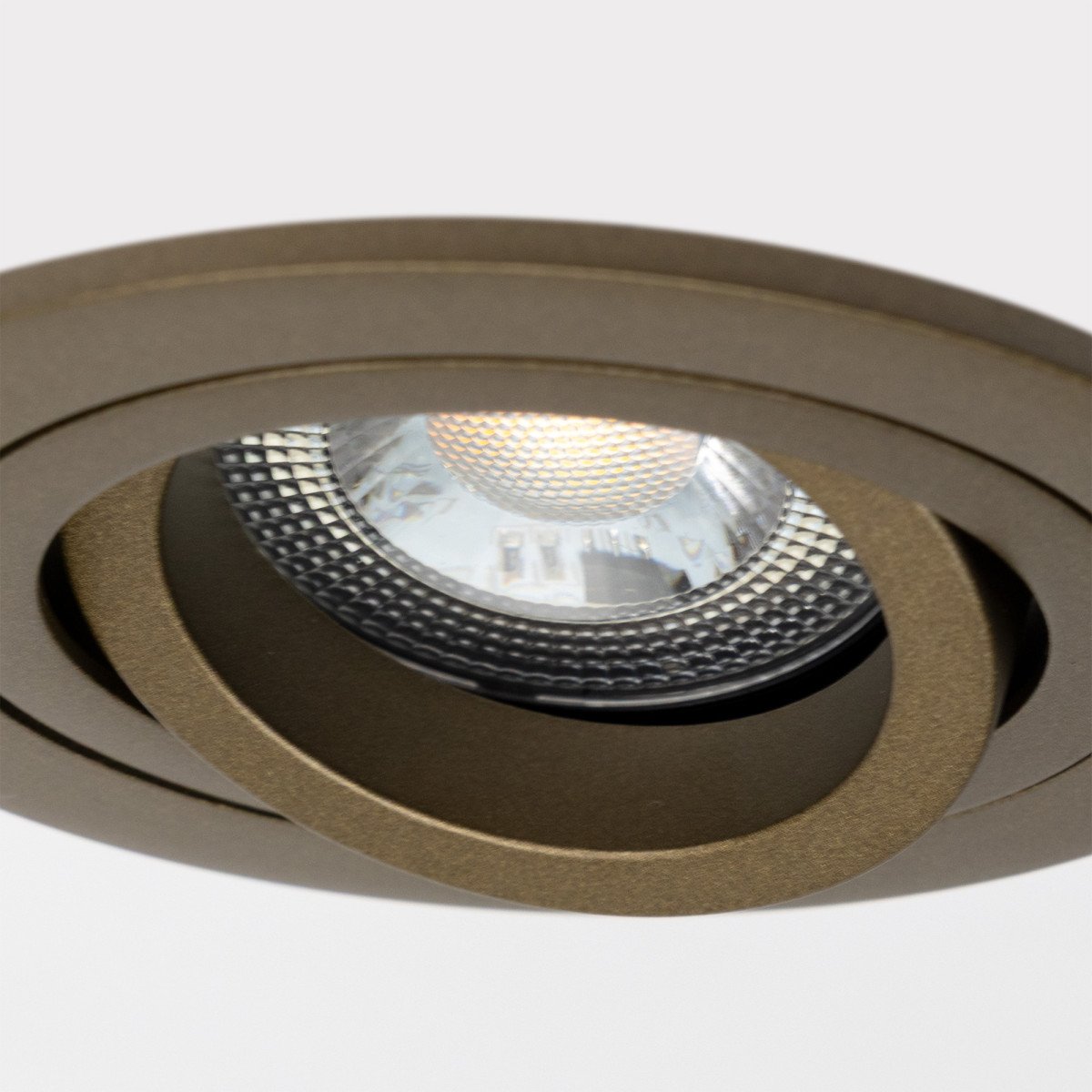 Lot de 4 Spots encastrable orientable Lune Rond Bronze