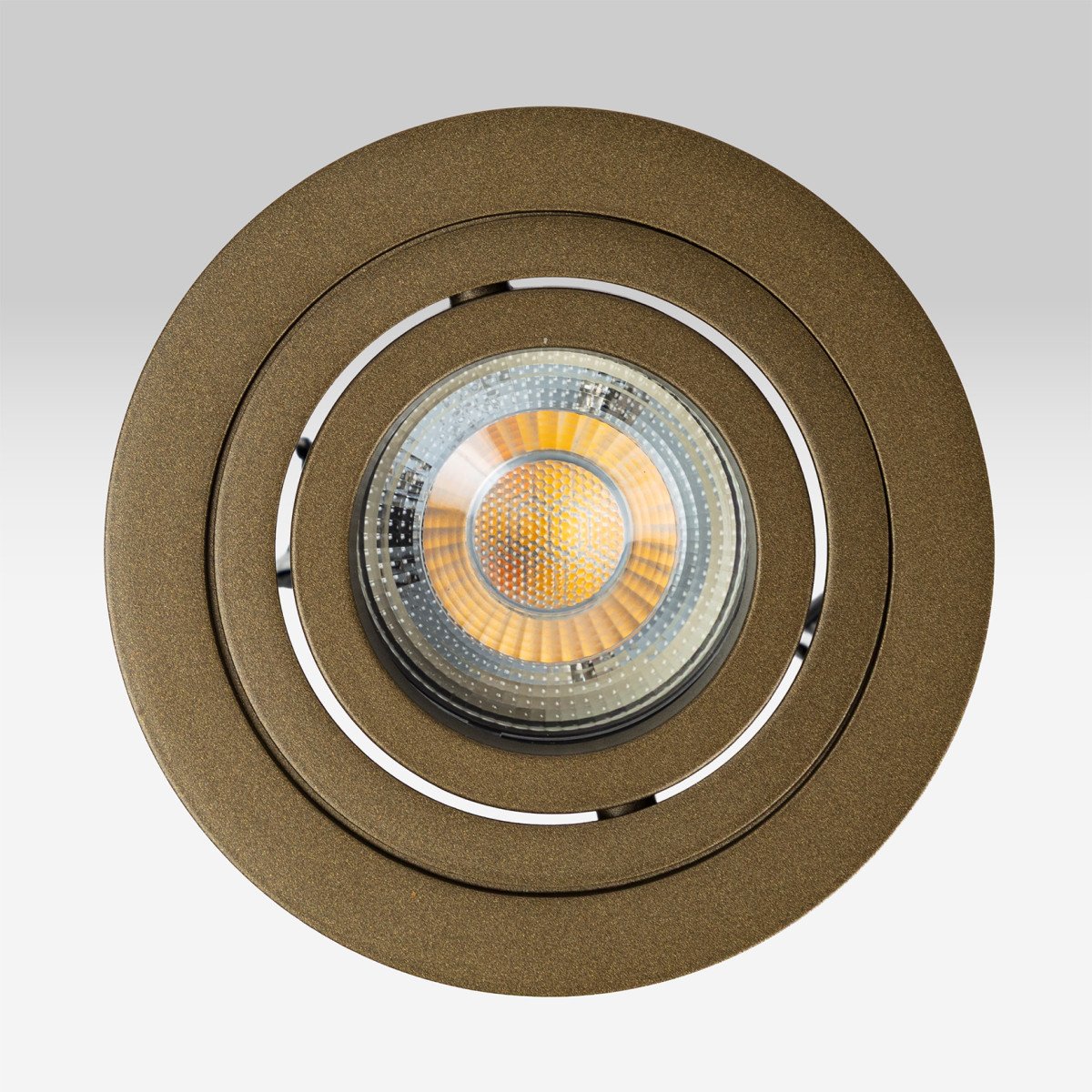 Lot de 4 Spots encastrable orientable Lune Rond Bronze