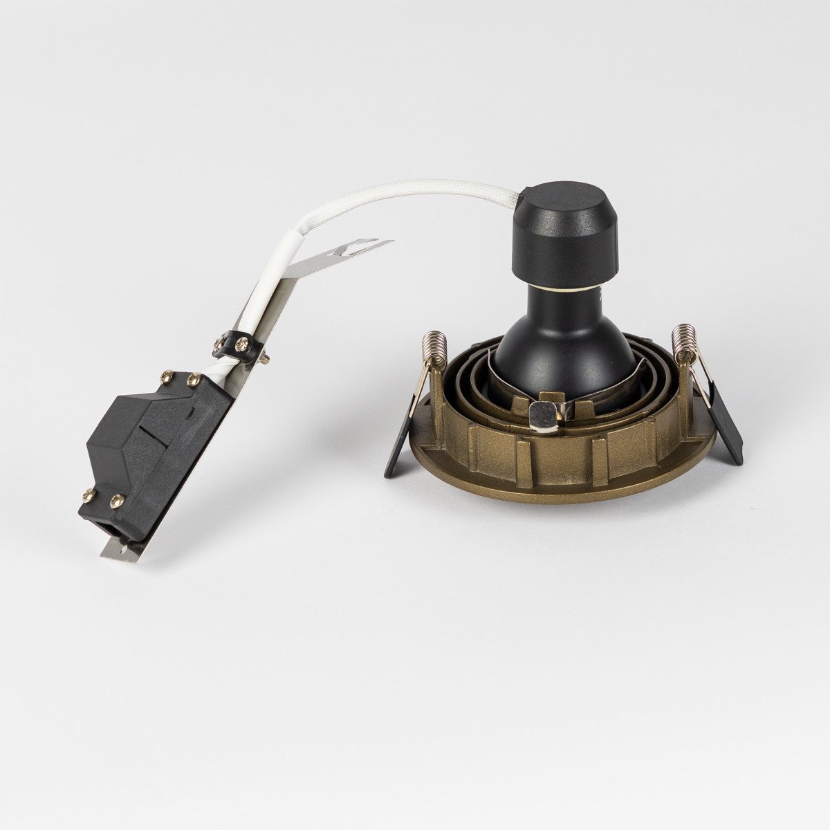 Lot de 4 Spots encastrable orientable Lune Rond Bronze