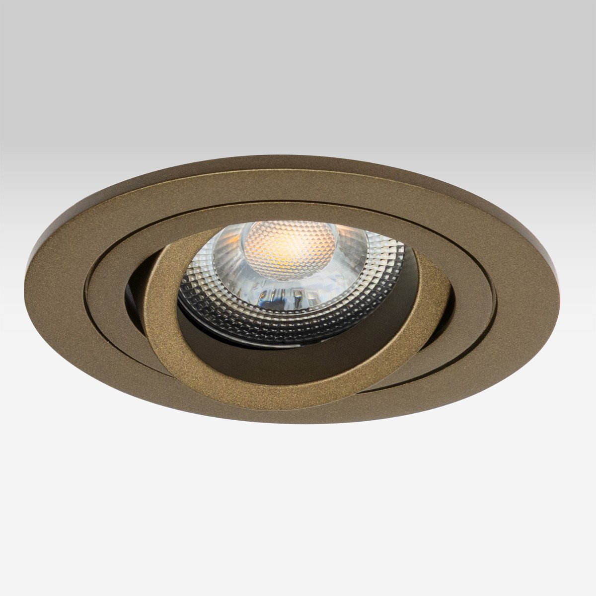 Lot de 4 Spots encastrable orientable Lune Rond Bronze