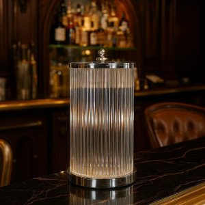 lampe en laiton couleur nickel antique avec culot E14