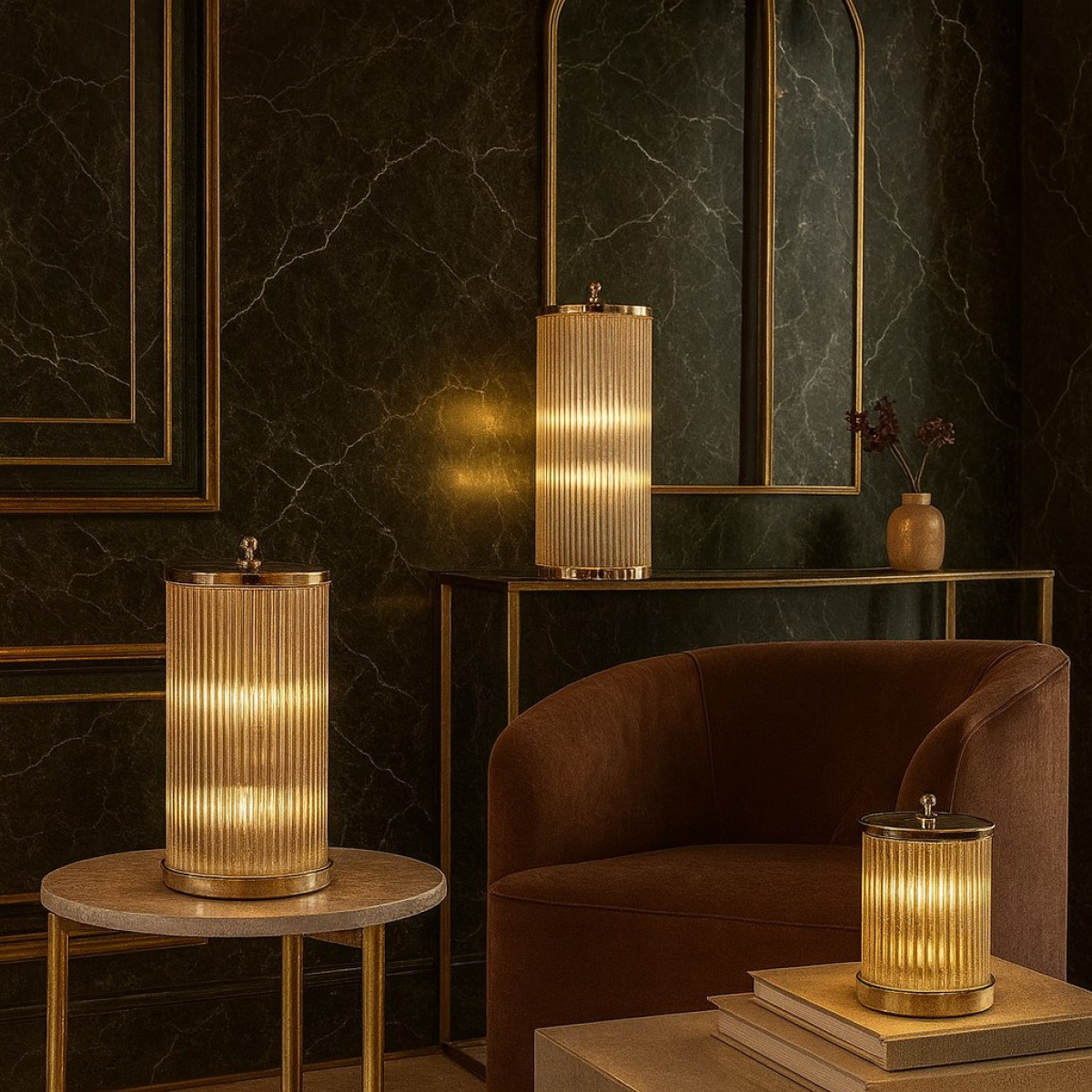 lampe en laiton couleur nickel antique avec culot E14