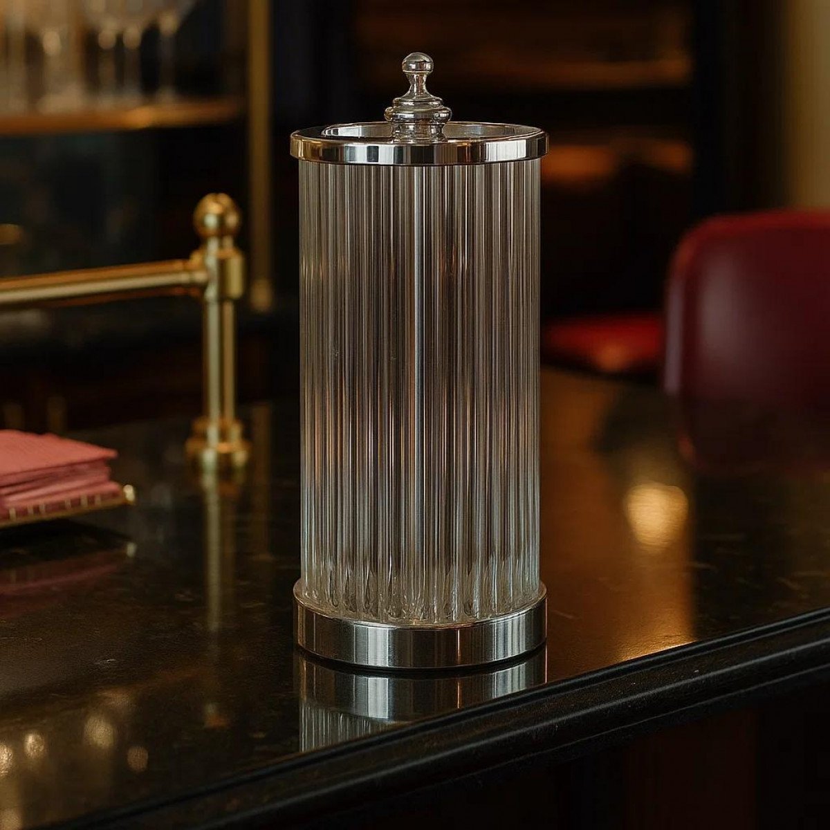 lampe en laiton couleur nickel antique avec culot E14