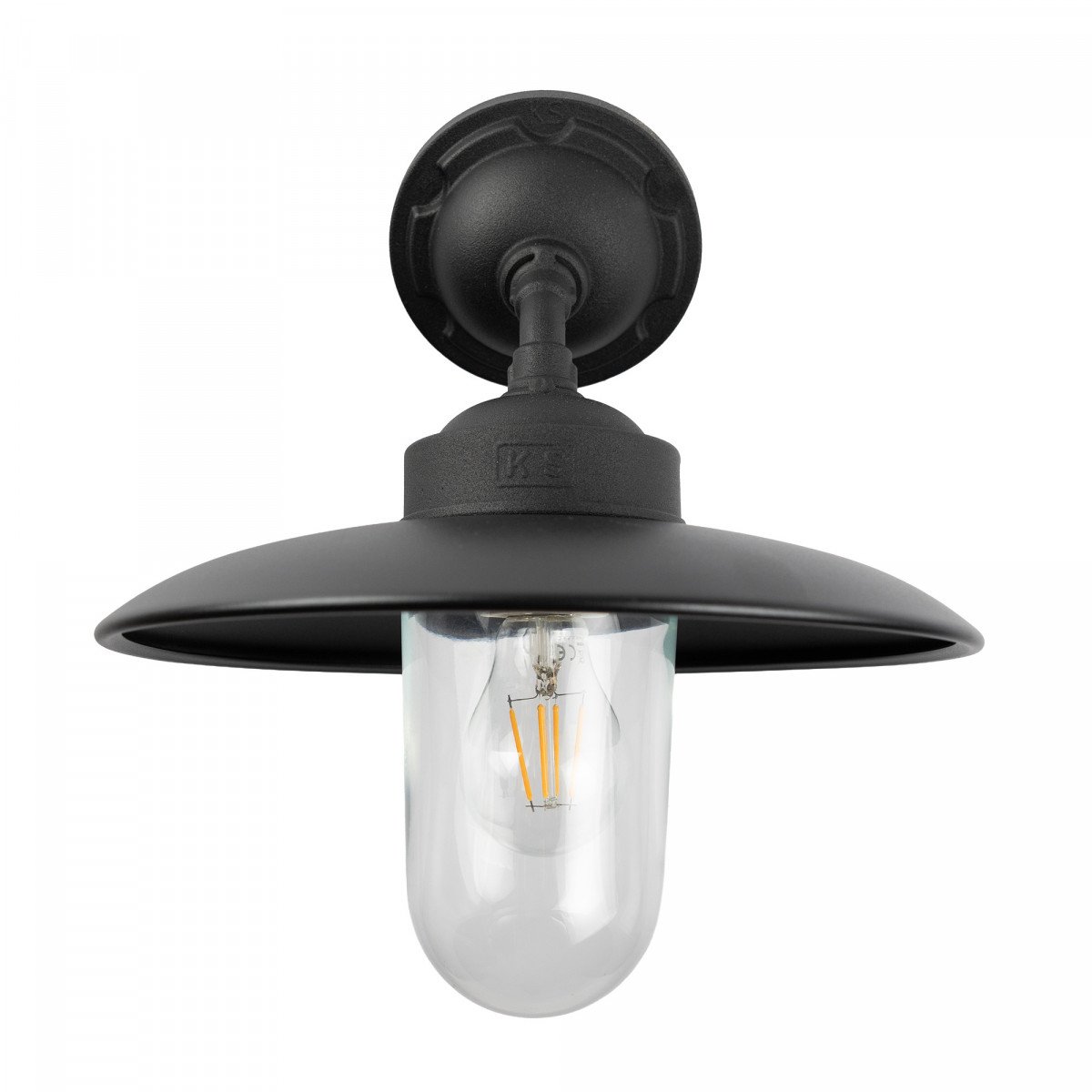 Applique d'étable inclinée Solingen Noir Mat Style champêtre