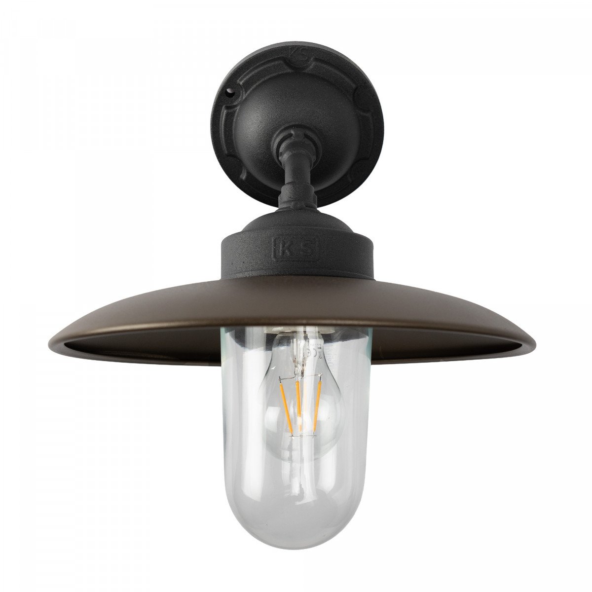 Applique étable inclinée Solingen Bronze Noir Mat Champêtre
