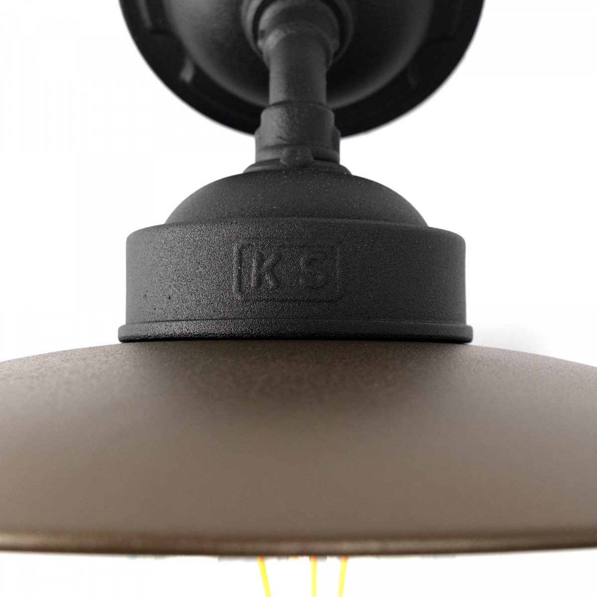 Applique étable inclinée Solingen Bronze Noir Mat Champêtre