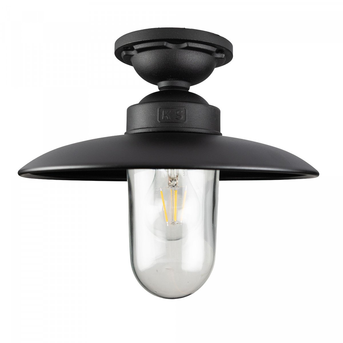 Plafonnier Solingen Noir Mat Style Champêtre