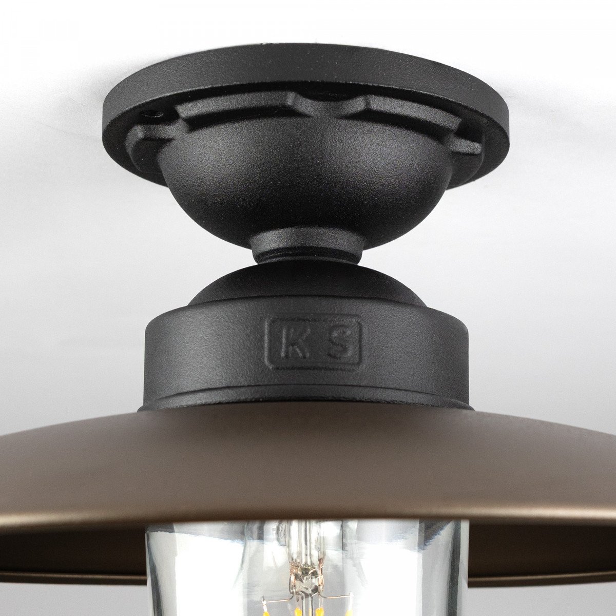 Solingen Plafonnier Noir Mat Bronze