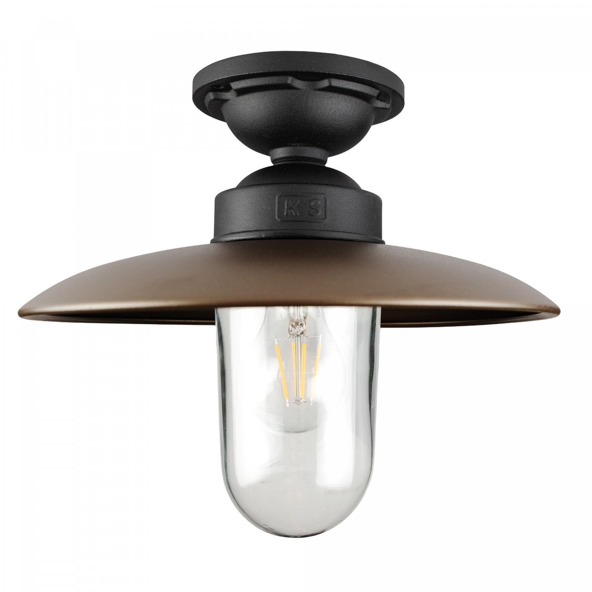 Solingen Plafonnier Noir Mat Bronze