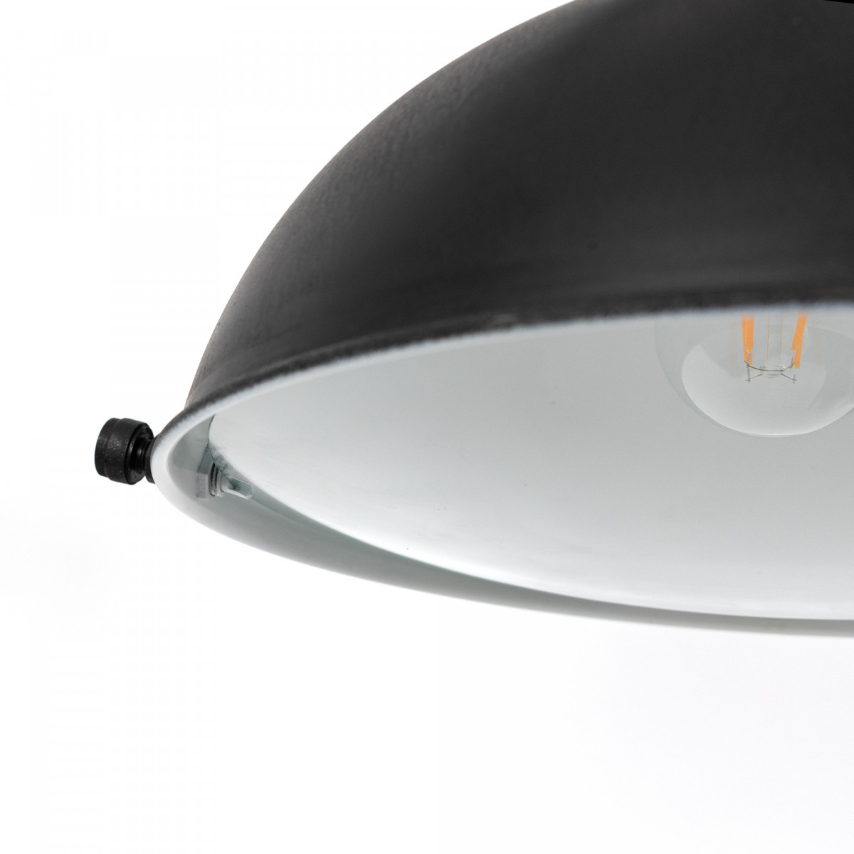 Suspension Billiards 3 (90172) noire style Industriel  | Nostalux.fr