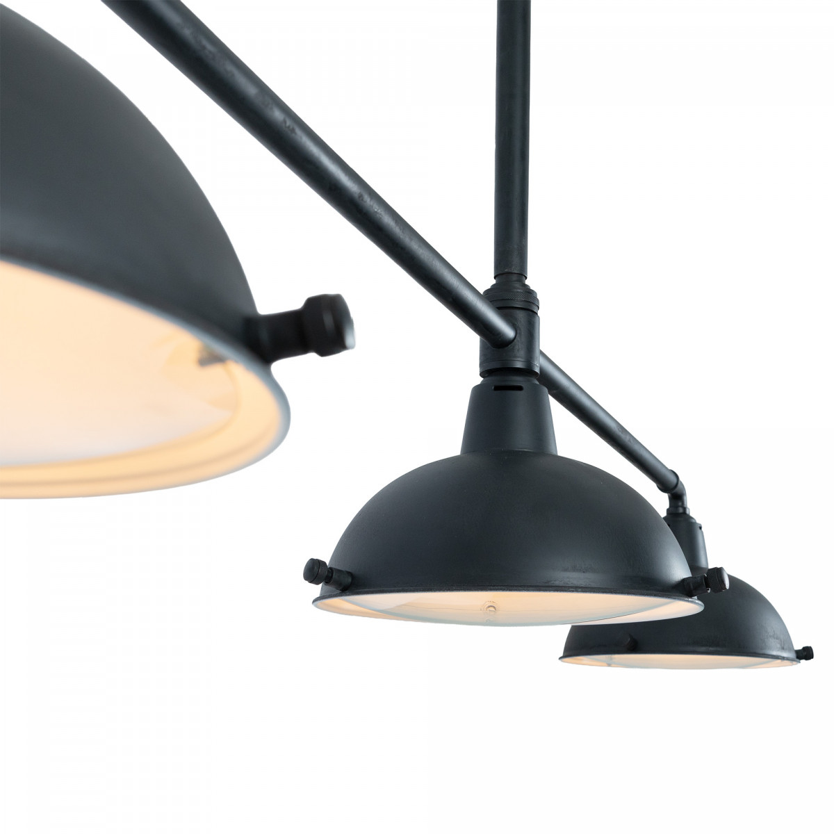 Suspension Billiards 3 (90172) noire style Industriel  | Nostalux.fr