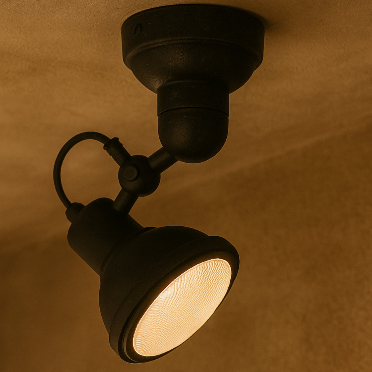 Spot en saillie Memphis noir, antique Black (90184) |  Nostalux.fr