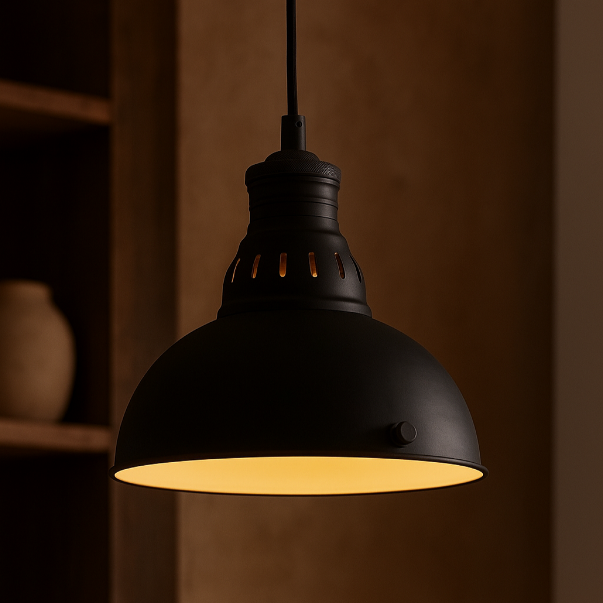 lampe en laiton noir antique avec douille E27