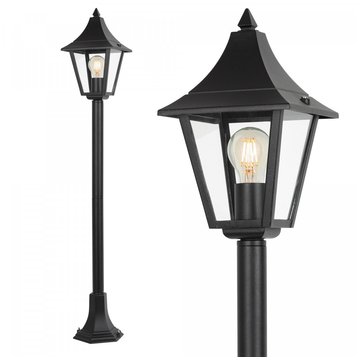 Lampe de terrasse Livorno (7205) avec lanterne carrée | Nostalux.fr de KS Lighting