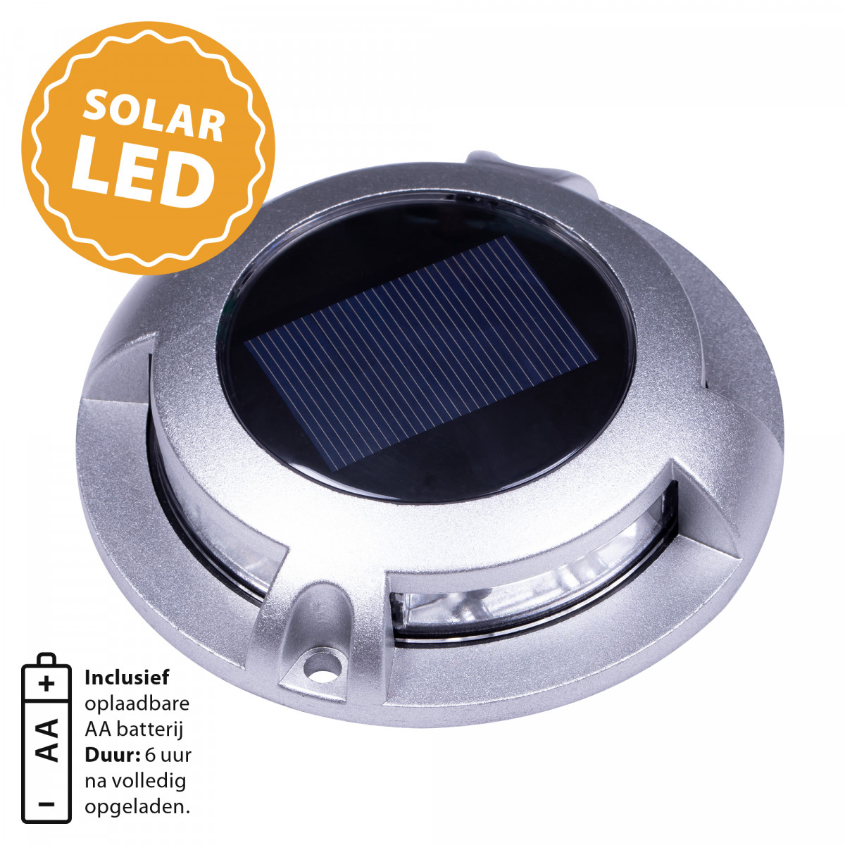 spot au sol - Solar LED Decklight - lampe solaire - spot à énergie solaire - Nostalux-Set-3, acier inoxydable