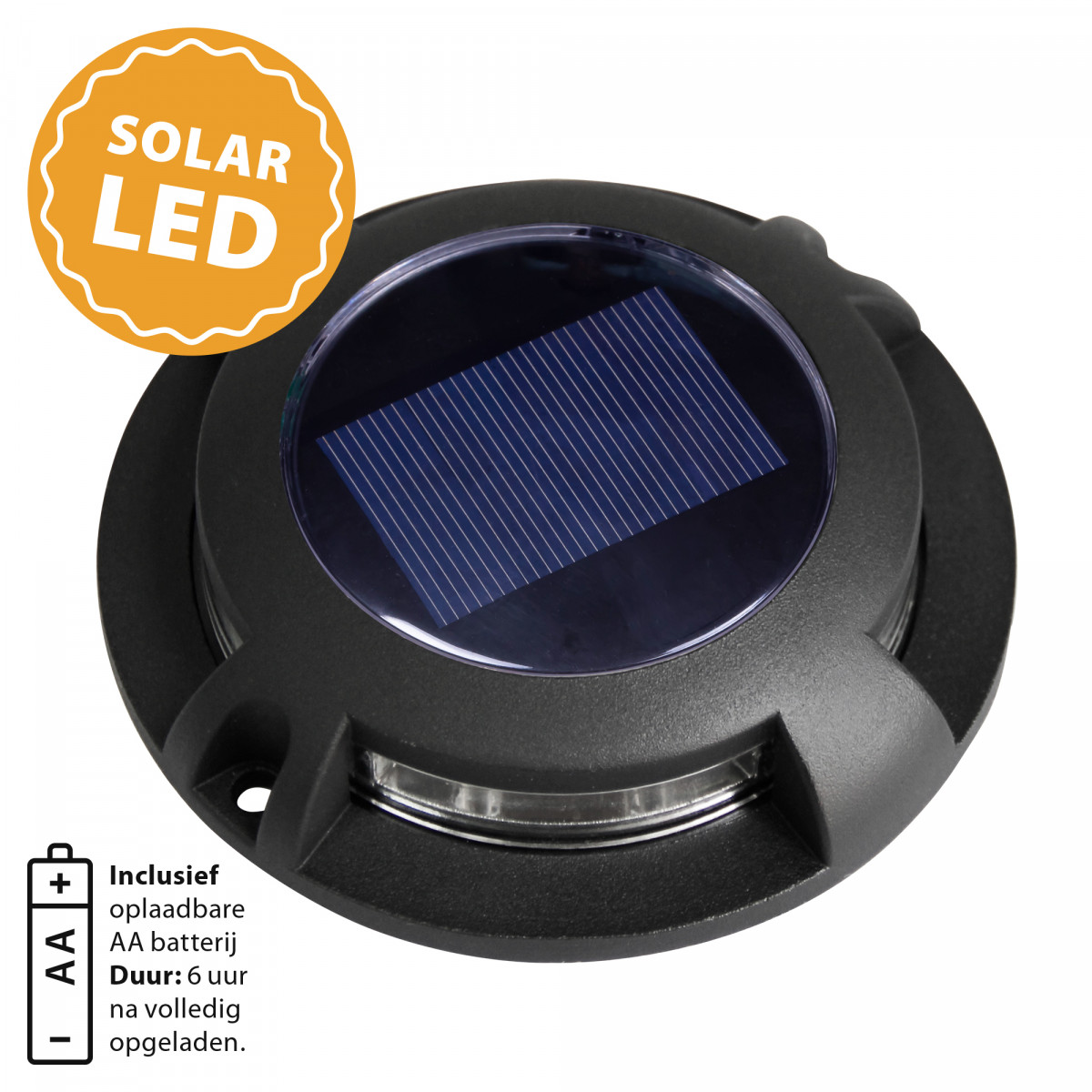 Lot de 3 spots noirs Solar Decklight 