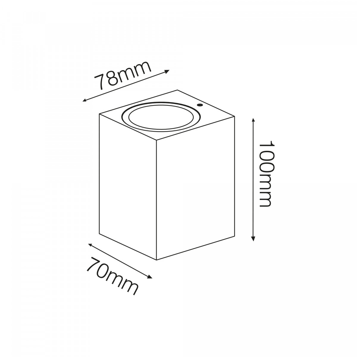 Applique extérieur noir Geo (7602) down avec capteur jour et nuit, Downlight, GU10, une lampe d'extérieur parfaite pour éclairer les façades ou les murs, à l'intérieur et à l'extérieur