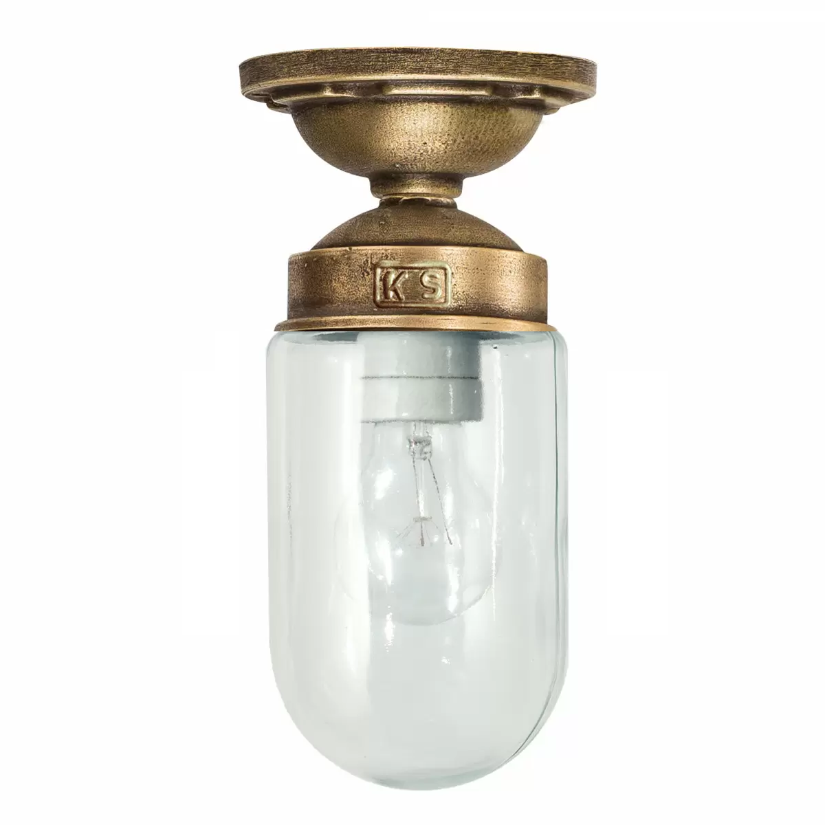 Lampe de plafond 81 en bronze (Eighty one) style industriel | Nostalux.fr