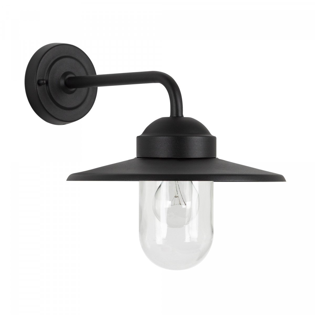 Lampe d'extérieur style lampe d'écurie Gusto (7659) rétro noir avec capteur jour et nuit  de KS Lighting