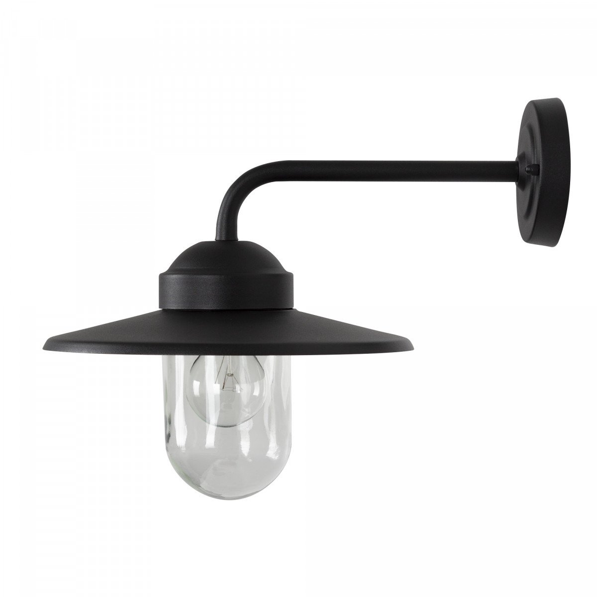 Lampe d'extérieur style lampe d'écurie Gusto (7659) rétro noir avec capteur jour et nuit  de KS Lighting